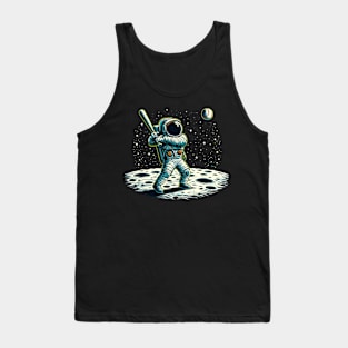 Baseball Novelty Astronaut Funny Baseball Tank Top